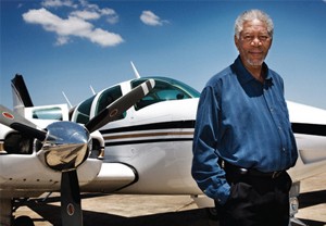 Famosos que são pilotos - Morgan Freeman