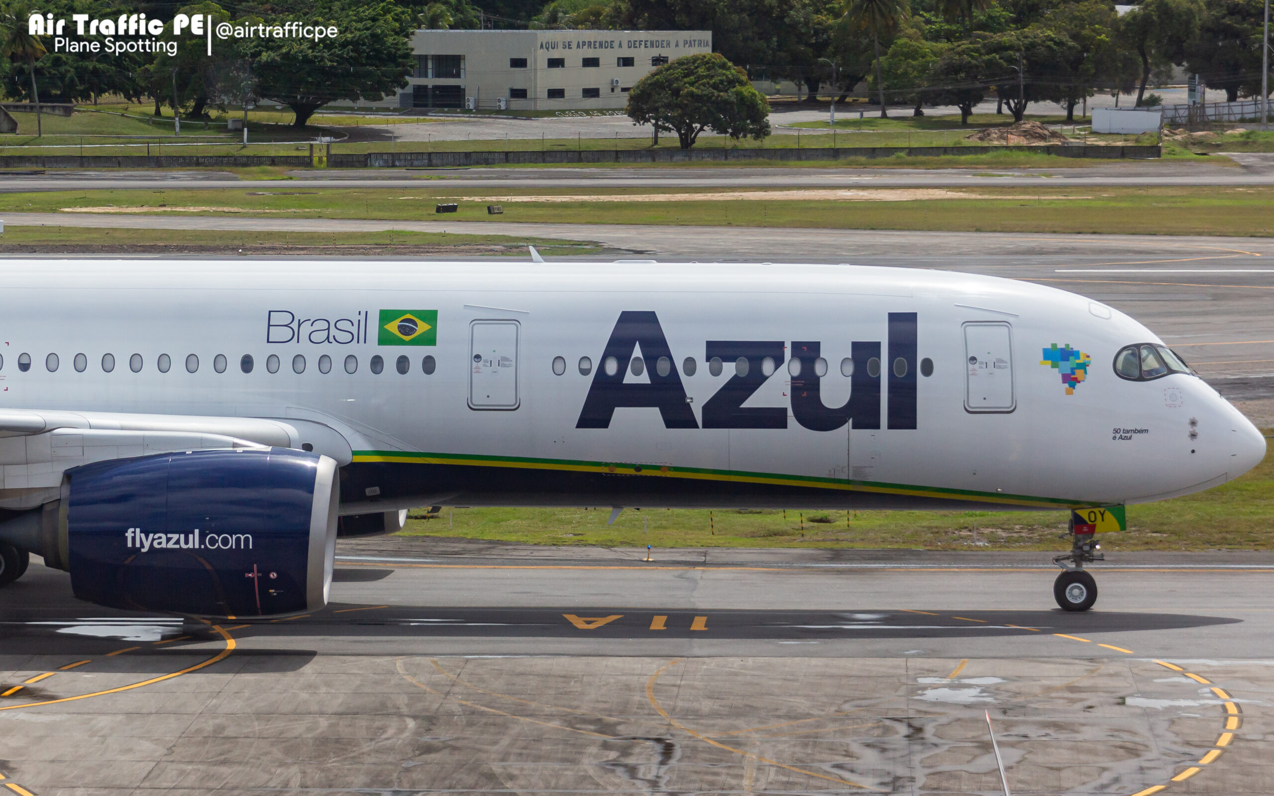 Novo Airbus A350 da AZUL pousou em Recife pela primeira vez