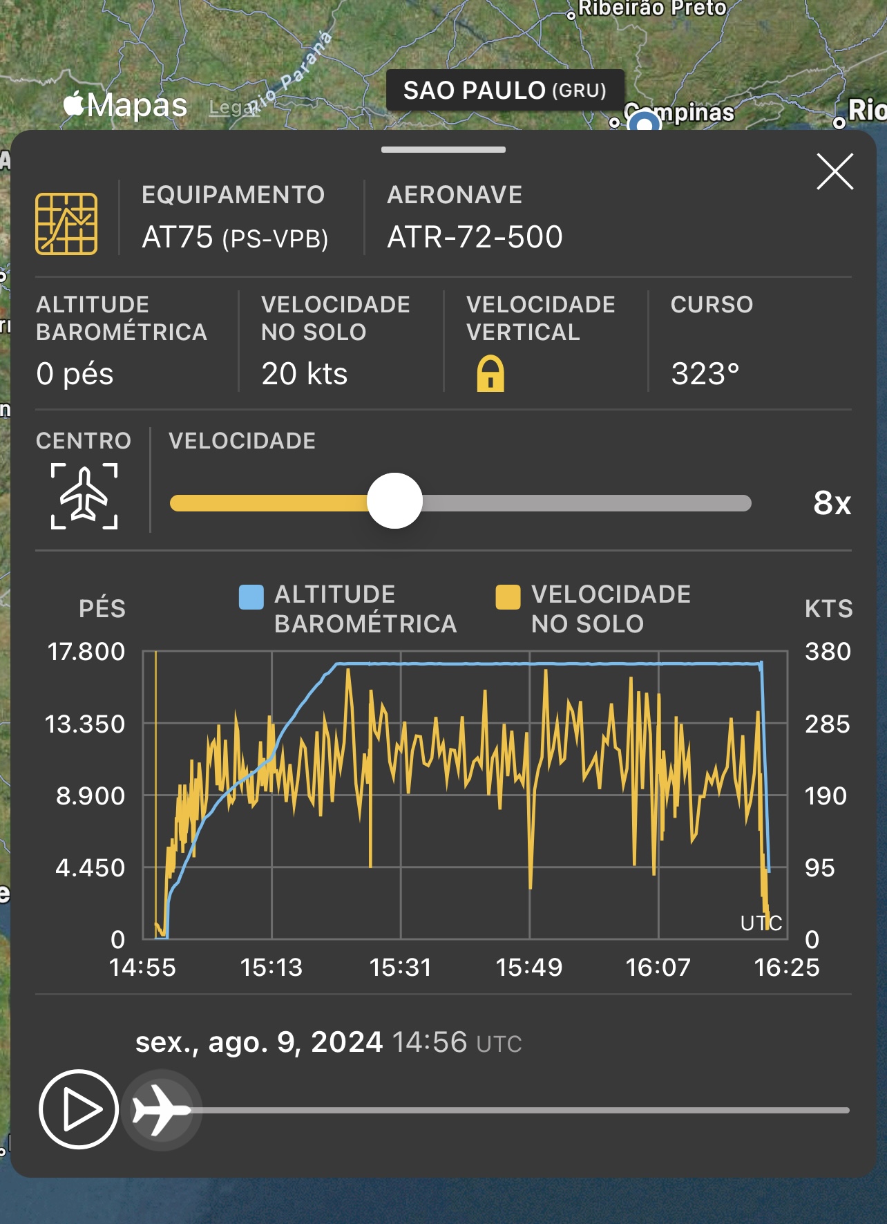 ATR 72-500 da VoePass cai no interior de São Paulo