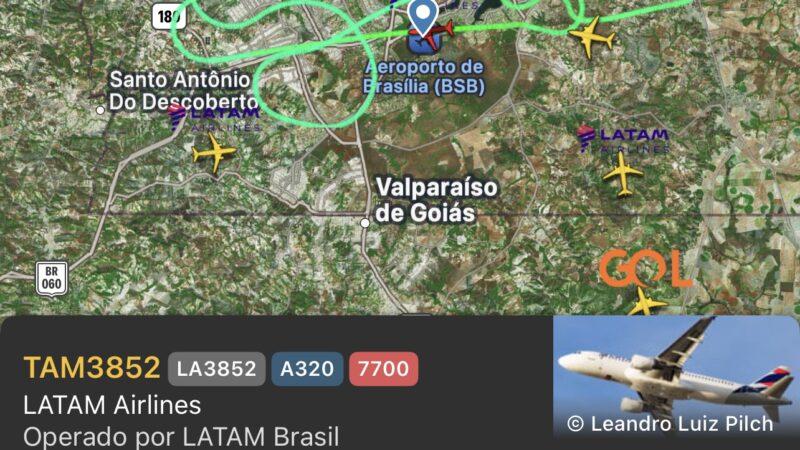 Voo da LATAM declara emergência em Brasília